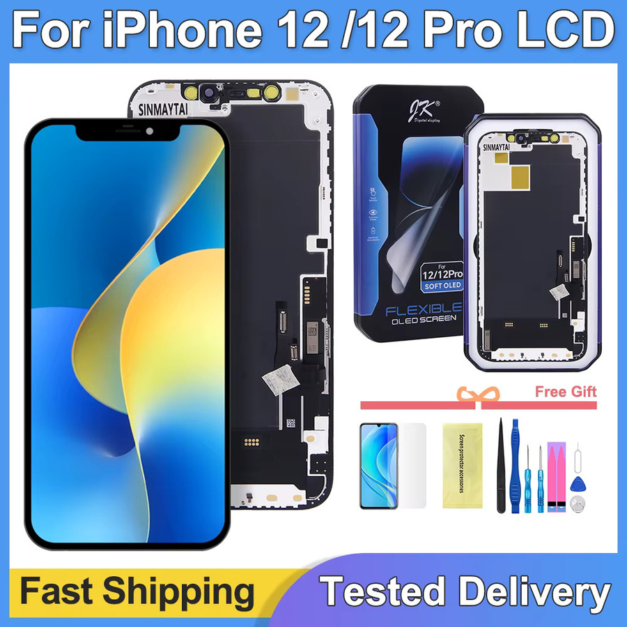 JK OLED-Display mit 3D-Touchscreen-Digitizer-Baugruppe als LCD-Ersatz für iPhone 12 Pro, Farbe: Schwarz, kompatibel mit A2407, A2403, A2172, A2341 - Bild 2