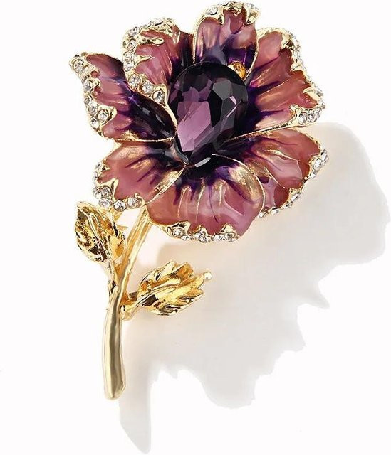 YIRAN Brosche Strassblumen-Design, Damen - Bild 1