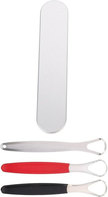 YJYIBEI Zungenschaber aus Edelstahl, 3-teilig, Unisex - Bild 1