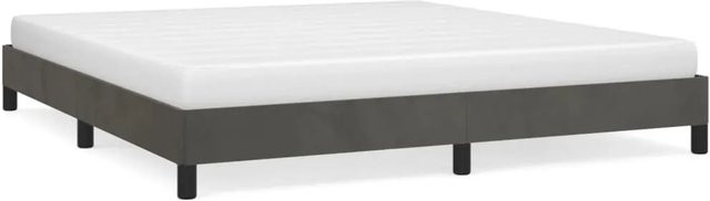 vidaXL Bettgestell gepolstert aus Samt in Grau, B/T/H: 180 x 200 x 183 cm - Bild 1