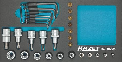 Hazet Steckschlüsseleinsatz-Set 163-192/24 mit 24 Teilen für 1/4 Zoll und 1/2 Zoll mit TX Profil - Bild 1