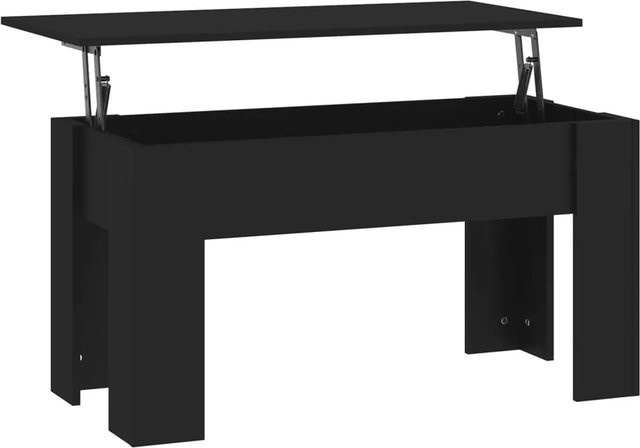 vidaXL Couchtisch modern in Schwarz mit Lift-up-Top aus Holzwerkstoff, B/T/H: 101 x 49 x 52 cm - Bild 1