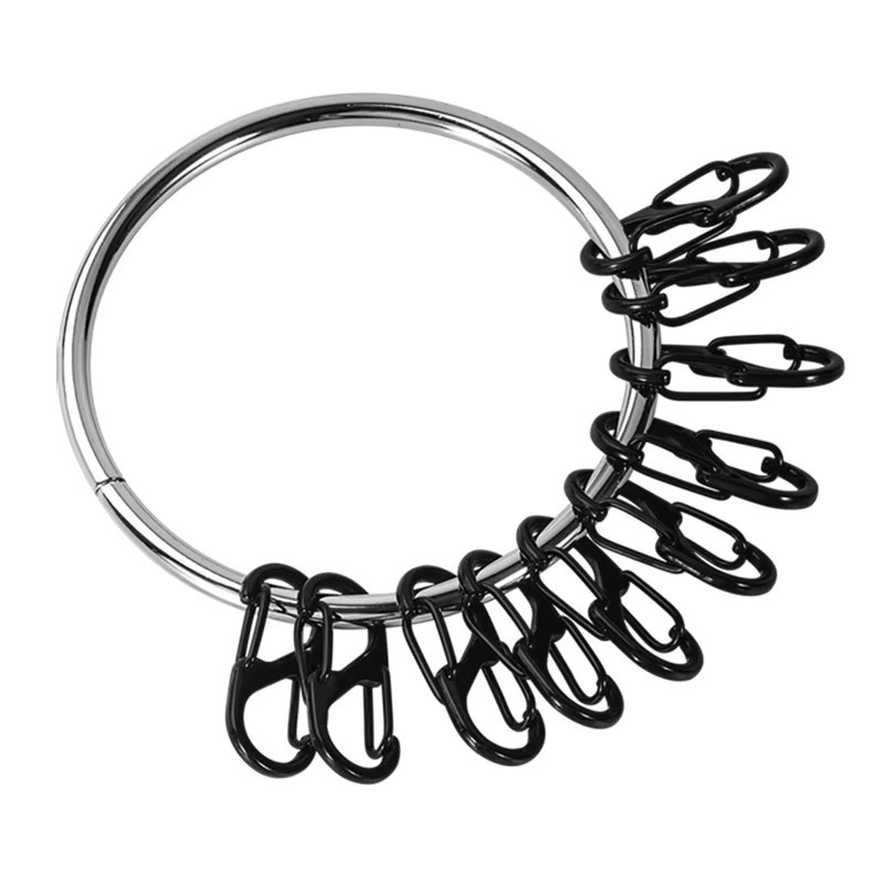 QOONG Schlüsselanhänger Edelstahl, 8-förmig, Unisex - Bild 3