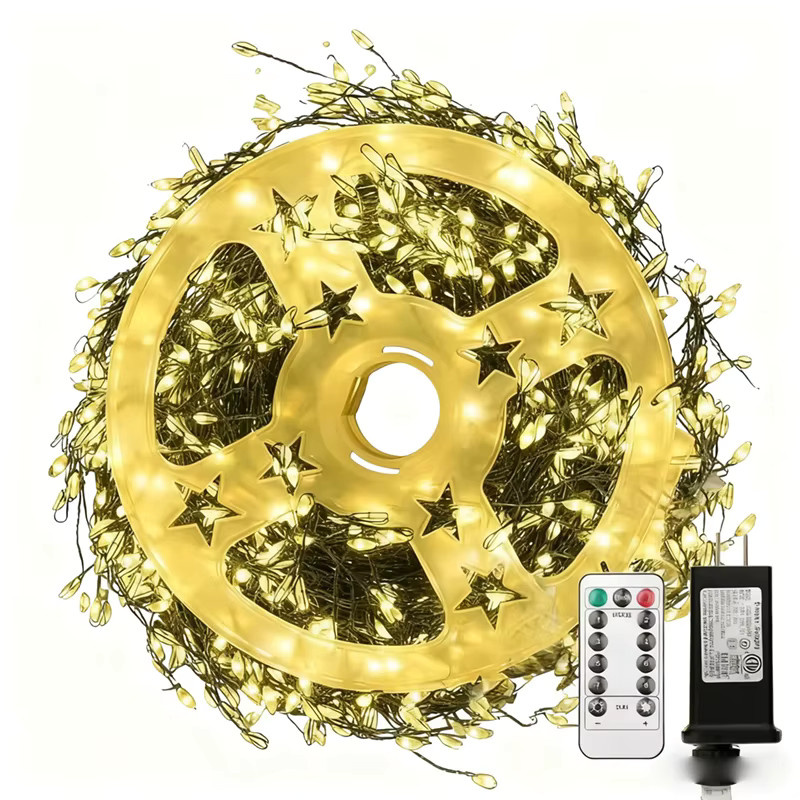 LINYILIGHT LED Weihnachts-Lichterkette für Außen mit Warmweißem Licht, Wasserdicht, 220V - Bild 3
