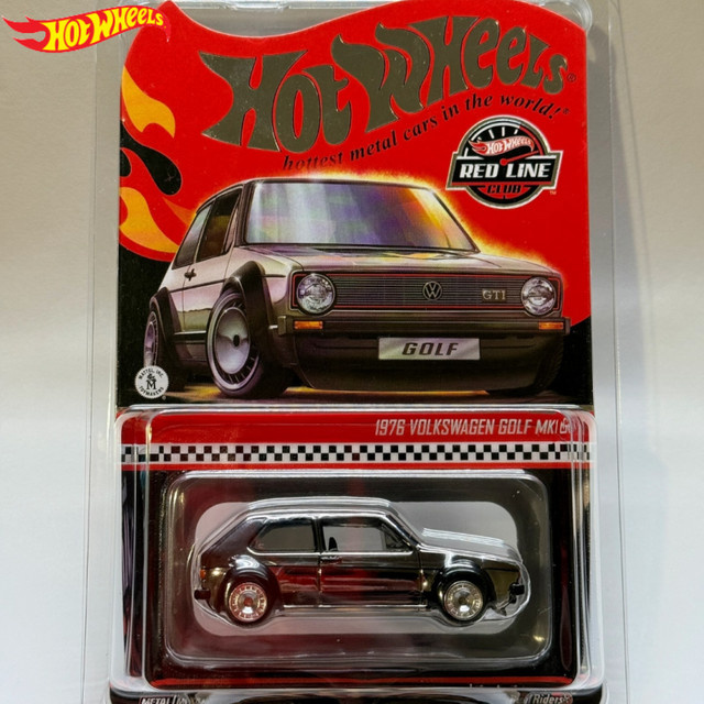 Hot Wheels 1976 Volkswagen Golf Mk1 GTI Tuned Version, Druckgussauto-Modellspielzeug, Maßstab 1:64 - Bild 1