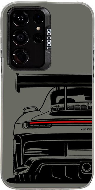 Sport Auto Handyhülle für Samsung Galaxy S25 S24 S23 S22 S21 S20 FE Ultra Plus in Grau aus hartem PC und TPU - Bild 1