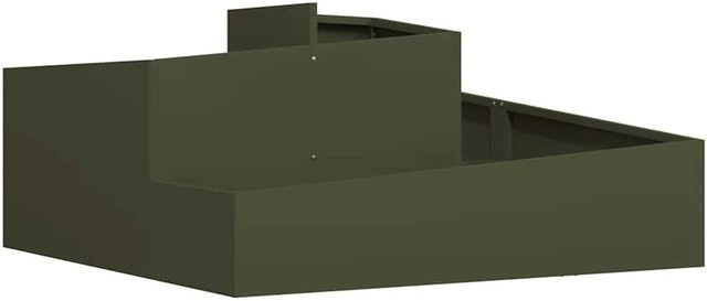 vidaXL Pflanzgefäß aus kaltgewalztem Stahl in Olivgrün für Garten und Terrasse B/T/H: 100 x 100 x 50 cm - Bild 1