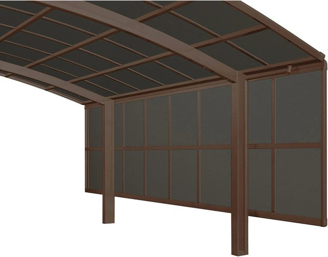 Ximax Carport Seitenwand 2 Module Mattbraun B/H: 149,5 x 6 cm - Bild 1