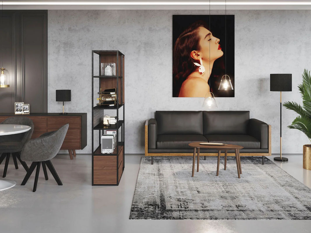 PLAYBOY Sofa Shelby 3-Sitzer in Schwarz mit Arm- und Rückenlehne und PU-Leder, B/T/H: 207 x 83 x 83 cm - Bild 2