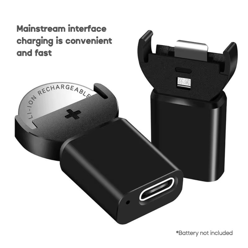 KAFNHCKA USB Typ-C Schnellladegerät für Li-Ionen Knopfzellen LIR2032 LIR1632 LIR2025 LIR2016 LIR2032H in Schwarz - Bild 4