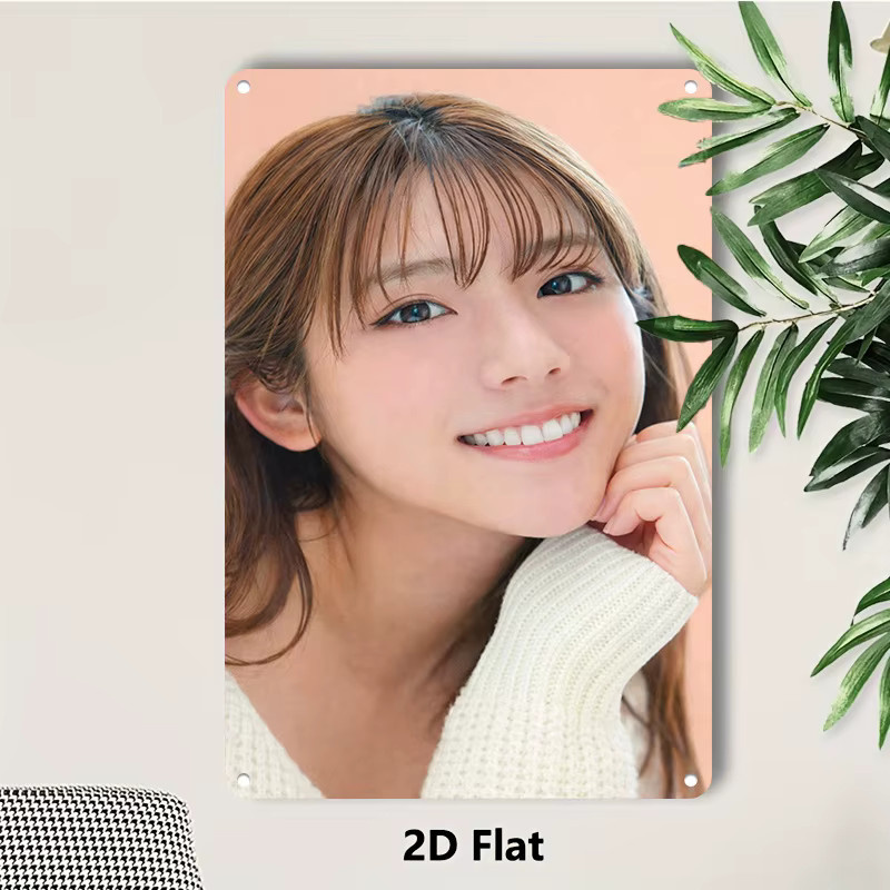 CIFBUY Wanddekoration aus Metall mit Porträt einer japanischen Frau in Weiß und Multicolour - Bild 3