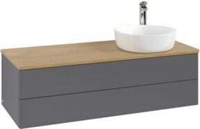 V&B Waschtischunterschrank Antao mit Beleuchtung, Eiche Honig lackiert, B/T/H: 120 x 50 x 50 cm - Bild 1