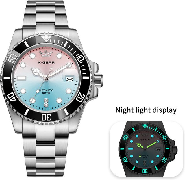 X-GEAR Taucheruhr, Automatik, Edelstahl, Blau, Herren - Bild 1