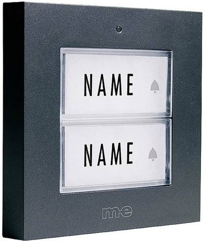 M-e modern-electronics 41273 Funkklingel mit Sender und Namensschild in Anthrazit und Schwarz - Bild 1