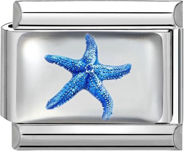 Glieder für 9mm Edelstahlarmband, Blau, Meereslandschaft, Unisex - Bild 1