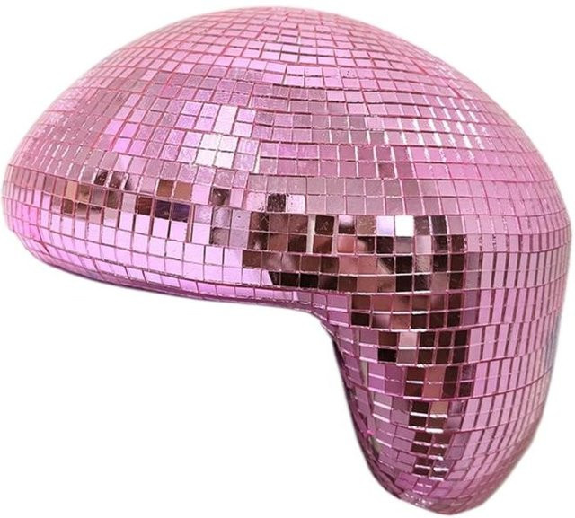 Dekorative schmelzende Discokugel in Rosa für Schreibtisch und Regal als reflektierendes Deko-Element - Bild 1