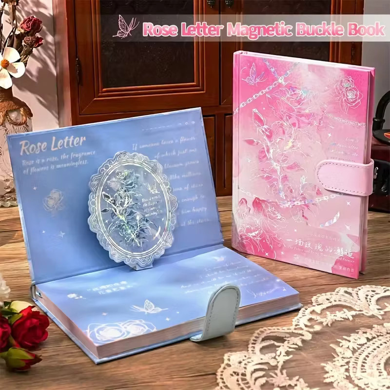 Art Farmer Notizbuch mit Hardcover und Vintage-Blumenmuster in Pink, 160 Seiten - Bild 2