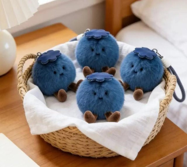 Topmix Schlüsselanhänger Heidelbeer-Stofftier-Puppe, blue, Damen - Bild 1