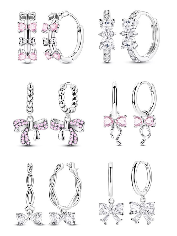 Pandora Schleifenohrringe, 925 Silber, Damen - Bild 2