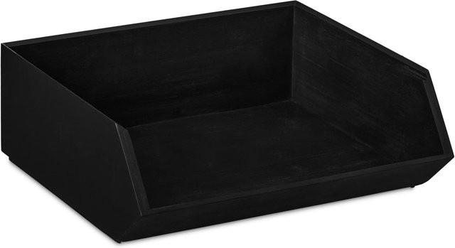 Relaxdays Schreibtischorganizer aus Bambus in Anthrazit, stapelbar, B/T/H: 35 x 31 x 12,5 cm - Bild 1