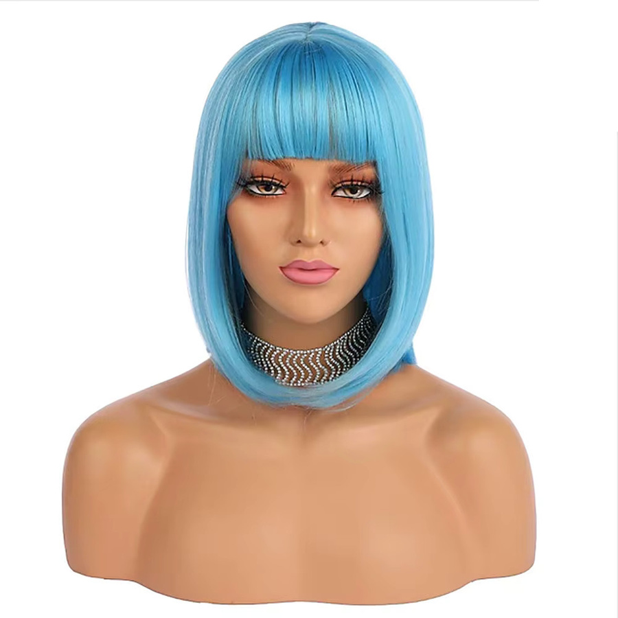 HAIRJOY Bob-Perücke, synthetisch, kurz, gerade, mit Pony, Damen - Bild 2