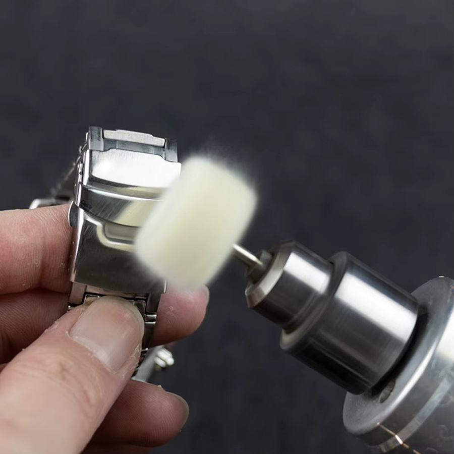 APWIKOGER Wollfilz Schleifscheiben mit 3 mm Schaft und 2,5 cm Durchmesser für Dremel und Bohrmaschinen, 1–10 Stück - Bild 2