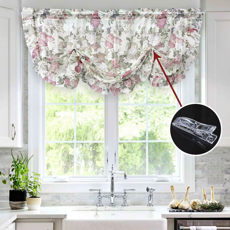Tiyana Voile-Vorhang mit floralem Design in Transparent, Breite: 100 cm, Höhe: 150 cm - Bild 3