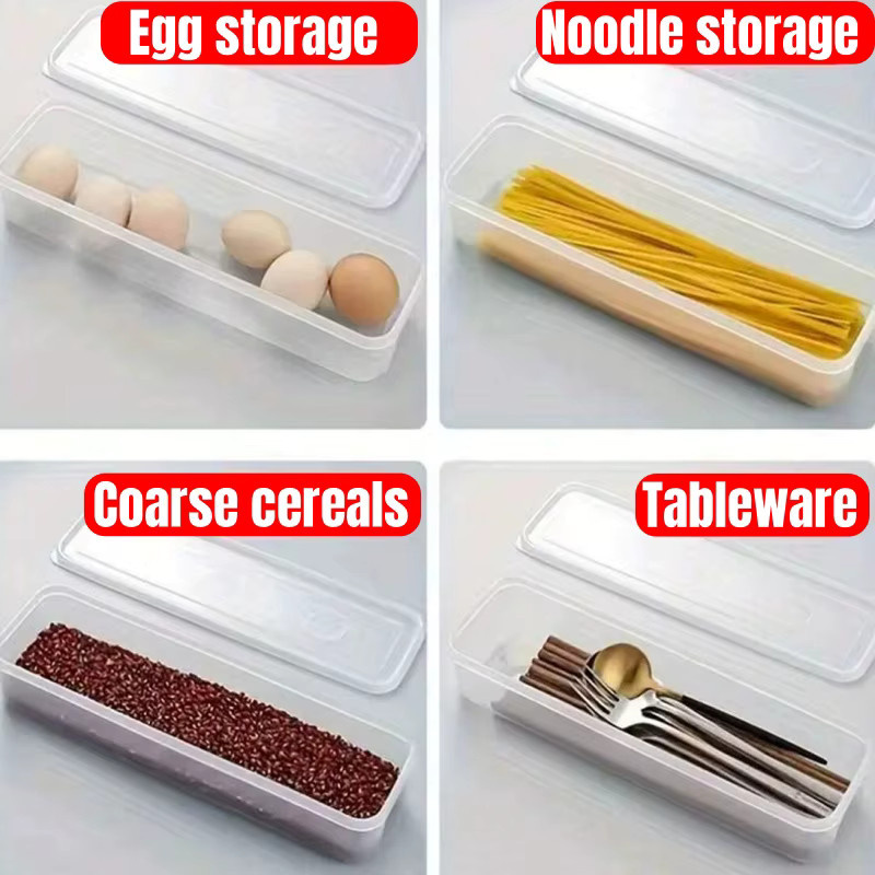 YOCITY Kühlschrank Lagerungsboxen aus Kunststoff mit Deckel, transparente Frische-Boxen für Lebensmittel wie Kräuter oder Eier - Bild 3