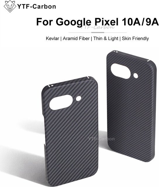 YTF Magnetische Aramidfaser Handyhülle für Google Pixel 10A und 9A in Schwarz - Bild 1