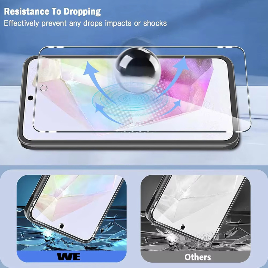 3-teiliges Displayschutzfolien-Set aus gehärtetem Glas für Realme X2 X3 X7 Pro Max und Realme X50 M 5G, transparent - Bild 2