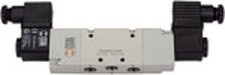 Riegler 5/2-Wegeventil, Differenzialkolben, elektrisch betätigt, bistabil, G 1/8, 24 V AC, Grau, Aluminium - Bild 1