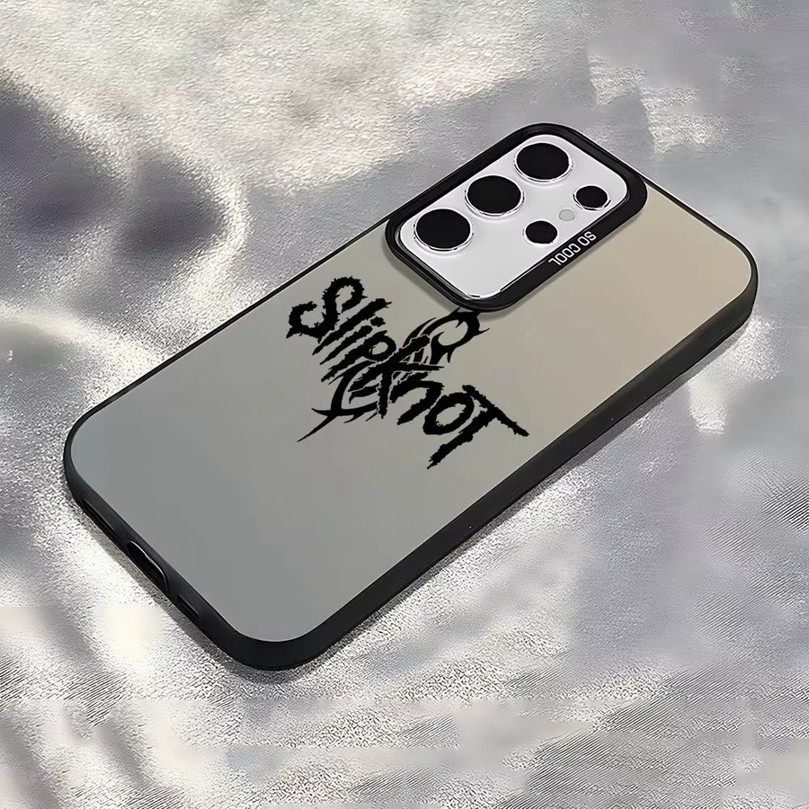 Silikon Handyhülle Slipknot Klassische Band für Samsung Galaxy S25 Edge S24 S23 S22 S21 S20 Ultra in Silber - Bild 3
