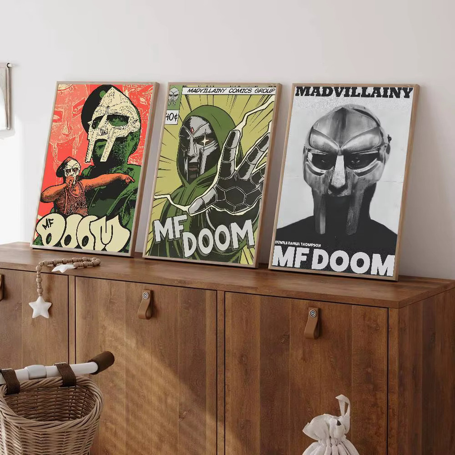 MF D-DOOM Musik-Pop-Album Vintage Poster in Whitepaper-Druck als dekoratives Kunstwerk für deine Raumgestaltung, Mehrfarbig - Bild 3