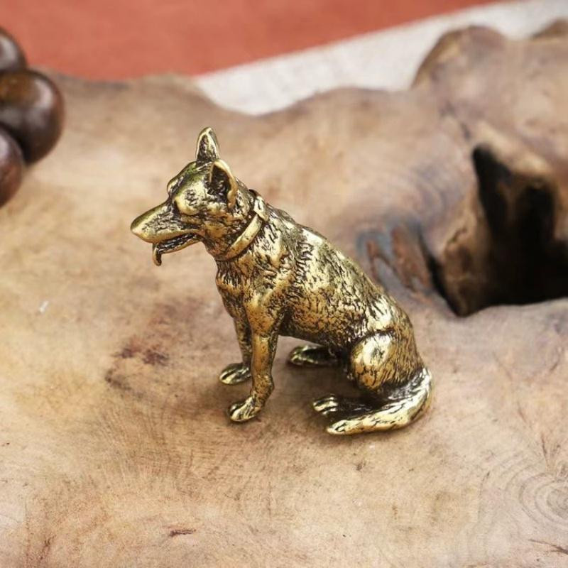 Yiran Furniture Heulender Hund als Ornament aus Messing in Gold für dein Home Decor - Bild 2