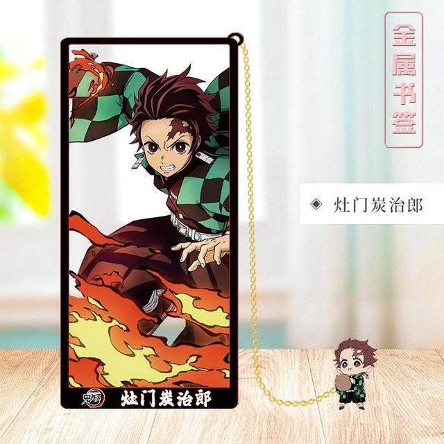 CHIC STUDIO Dämonentöter Anime Metall Lesezeichen mit Kamado und weiteren Charakteren in Schwarz und Multicolour - Bild 1