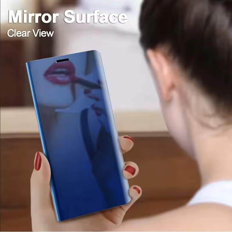 Luxuriöse glänzende Spiegel-Klapphülle aus Leder mit Ständer für Xiaomi 17T Pro, 15T, 14T, 13T und 14 Pro in Schwarz - Bild 2