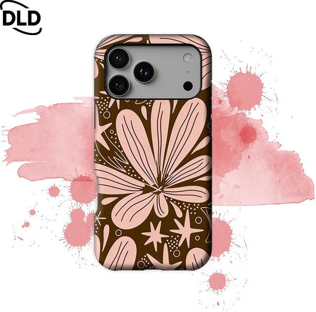 Potdemiel Boho Blumen Handyhülle für iPhone 17 16 15 14 13 Pro Max Plus, robuste Einzel- und Doppelschicht-Magnet-Hülle, Mehrfarbig - Bild 1
