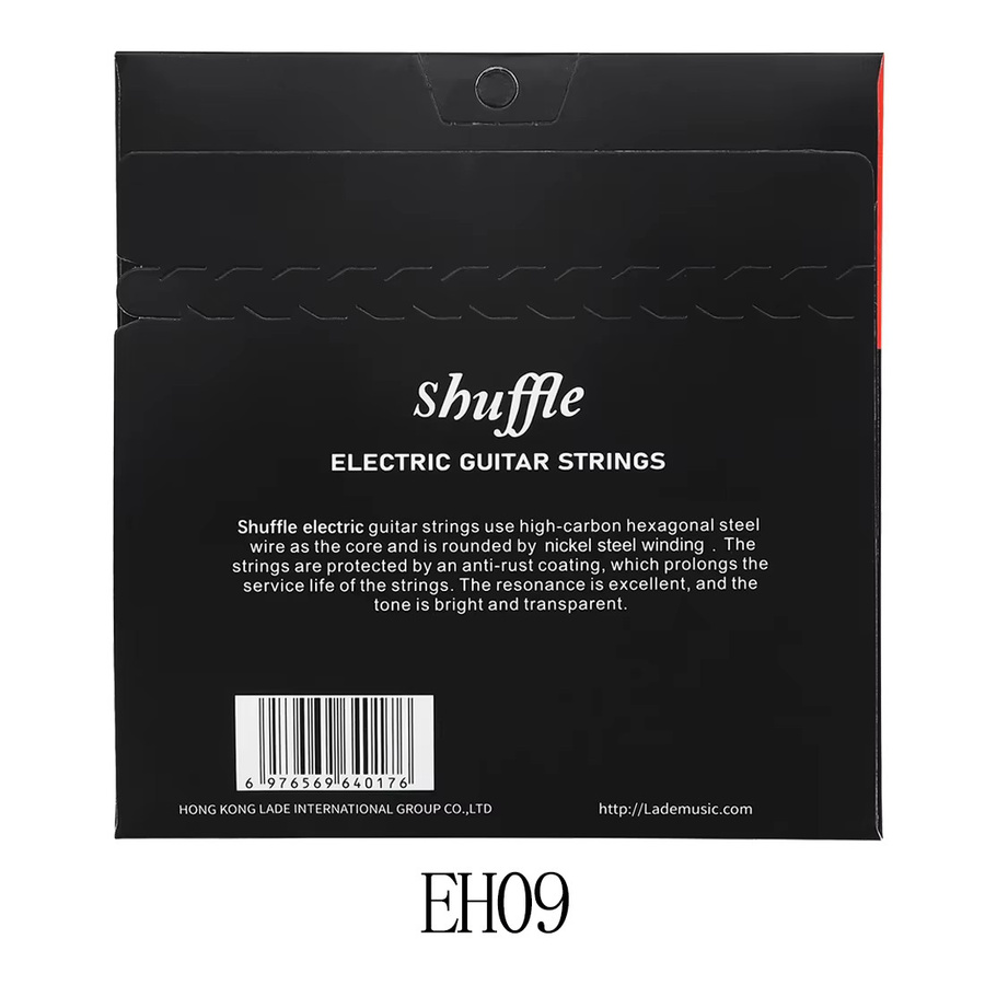 Shuffle E-Gitarren Saiten Set aus High Carbon Steel mit Sechskant-Legierung EH09 EH10 - Bild 1