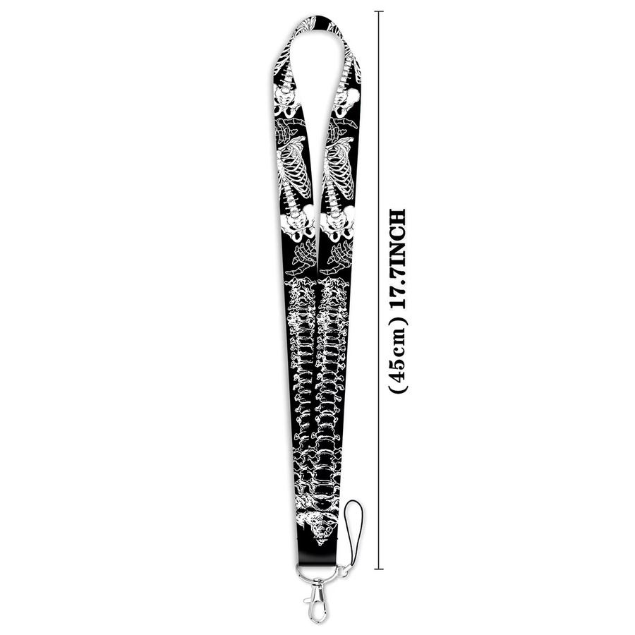 Ninesails Schlüsselband mit Schädel-Design für Handy, Schlüssel und Ausweise in Schwarz, Unisex - Bild 3