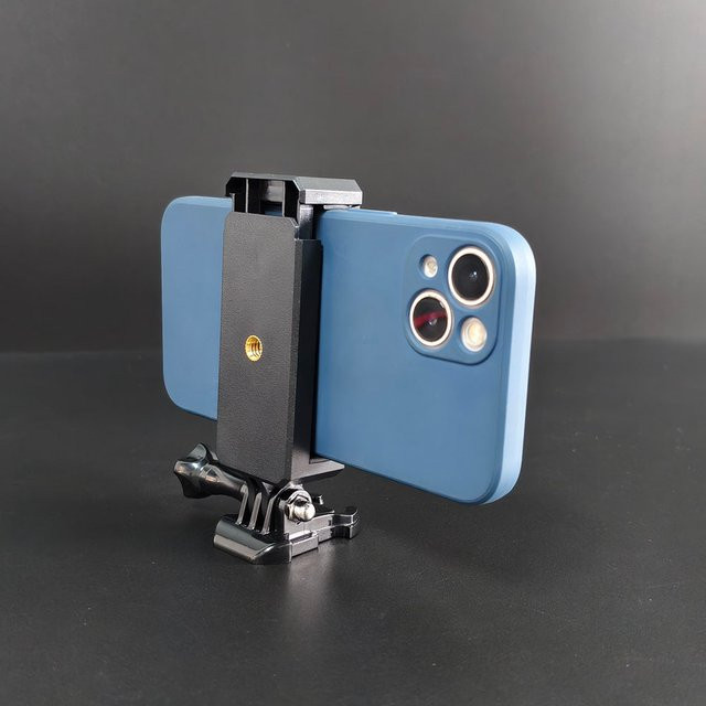 Quick Plug Basis Telefon Halter Clip und Schraube Mount Kit für Smartphone und GoPro Hero 13 12 11 10 9 sowie Insta360 X5 X4 X3 in Schwarz - Bild 1