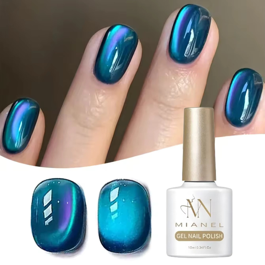 MIANEL Gel-Nagellack, Blaue Glasperlen, Schimmernd, 10 ml - Bild 3