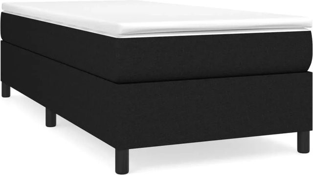 vidaXL Boxspringbett in Schwarz mit Stoffbezug, B/T: 100 x 200 cm - Bild 1