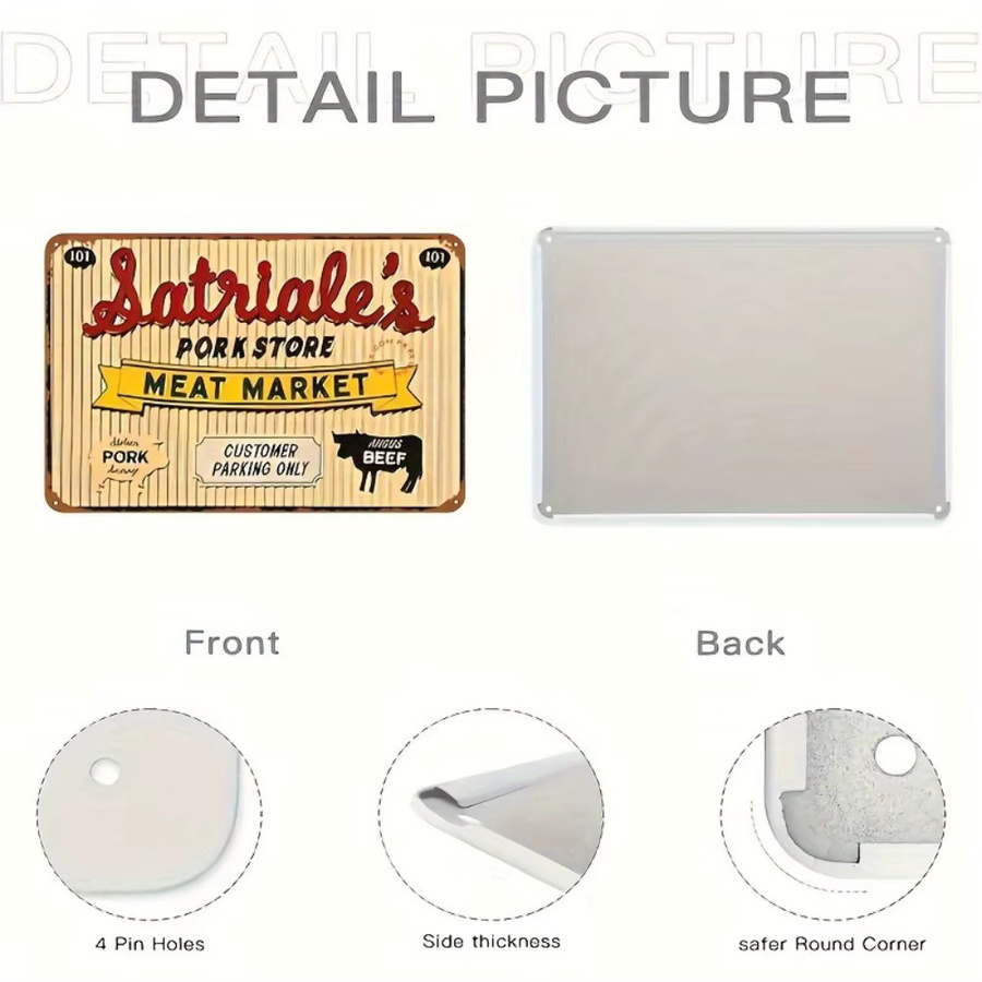 Potdemiel Sopranos Vintage-Wandschild aus Metall im Design Kunde nur, B: 30,5 cm, H: 20,3 cm, Multicolor - Bild 2
