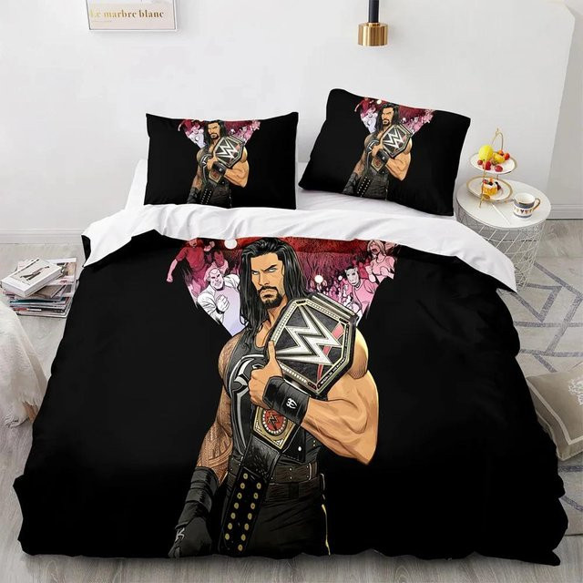 WWE RAW Bettwäsche Set Lodestar mit 3D-Druck für Kinder, Schwarz, B/H: 135 x 200 cm - Bild 1