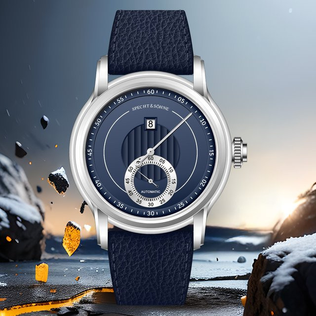 Specht & Söhne Jump Hour Armbanduhr, Automatik, Edelstahl, Saphirglas, Herren - Bild 1