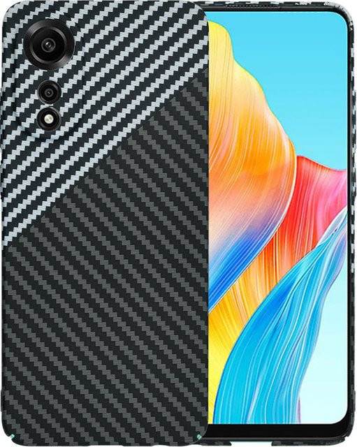 Techsuit Carbonite FiberShell Schutzhülle für Oppo A78 4G in Schwarz Grau - Bild 1