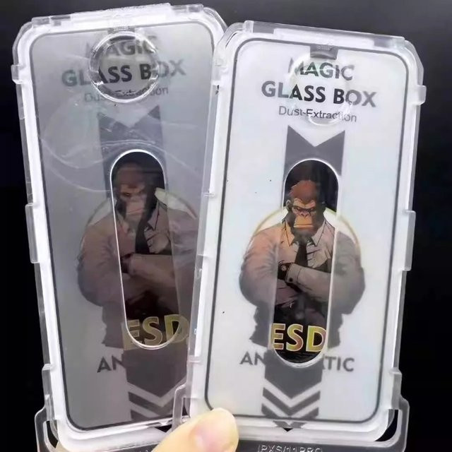 HD Matte Magic Glass Box Displayschutz mit 360 Grad Privatsphäre und Blaulichtfilter für Apple iPhone 17 Air, 16, 15, 14 Plus, 13 Pro Max in Transparent - Bild 1