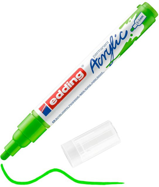 edding 5100 Acrylmarker in Gelbgrün für permanente Anwendungen - Bild 1