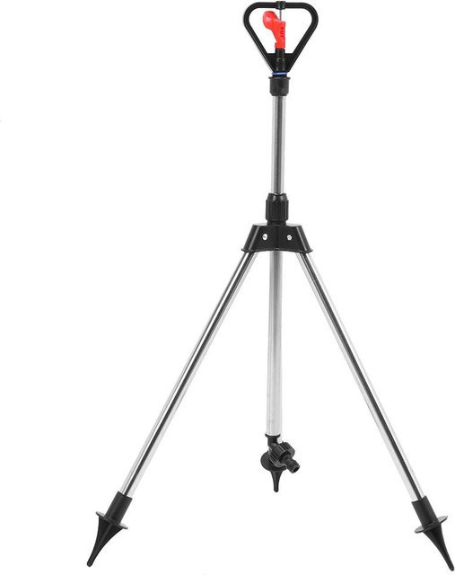 mfySpace 360 Grad verstellbarer Stativ-Wassersprinkler für Garten und Rasen, Silber, 3/4 Zoll Anschluss - Bild 1