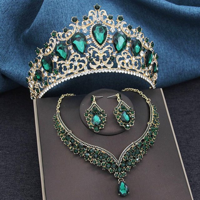 YIRAN Jewelry Schmuckset, Kristall, Metall, Weiß, Damen - Bild 1
